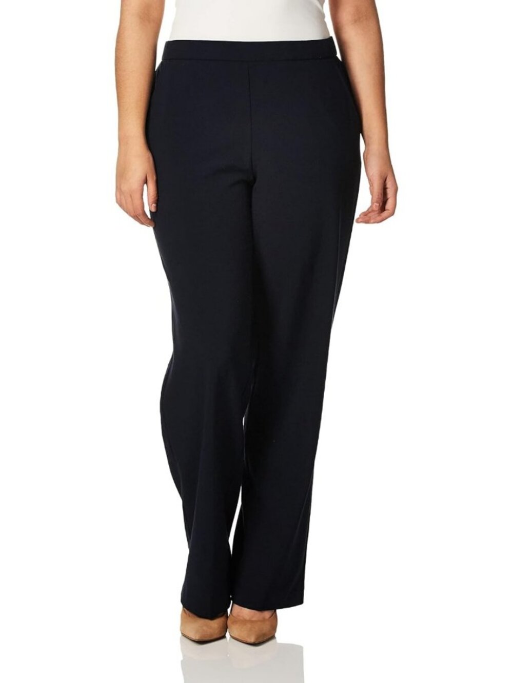 Briggs New York Women’s Pull On Dress Pants Work Business Casual Slacks Tummy
